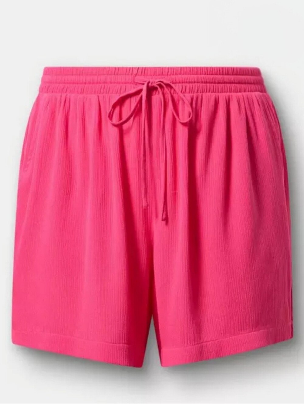 Torrid NWOT High-Rise Pink Pull On Gauze Drawstring Shorts 0X